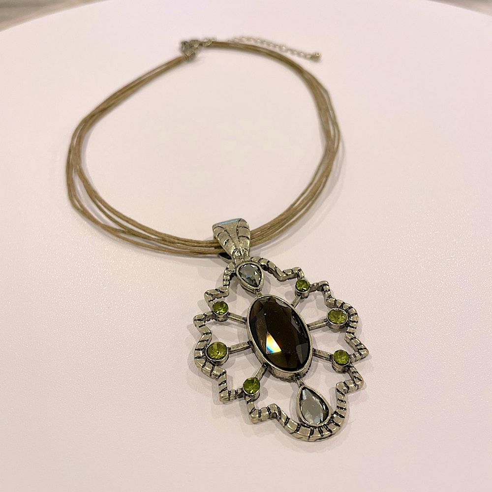 Vintage boho pendant necklace